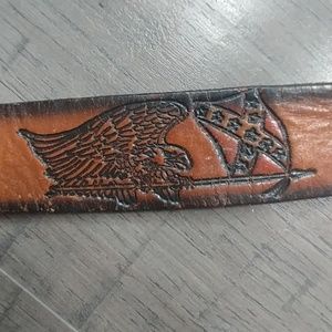 confederate flag leather belt